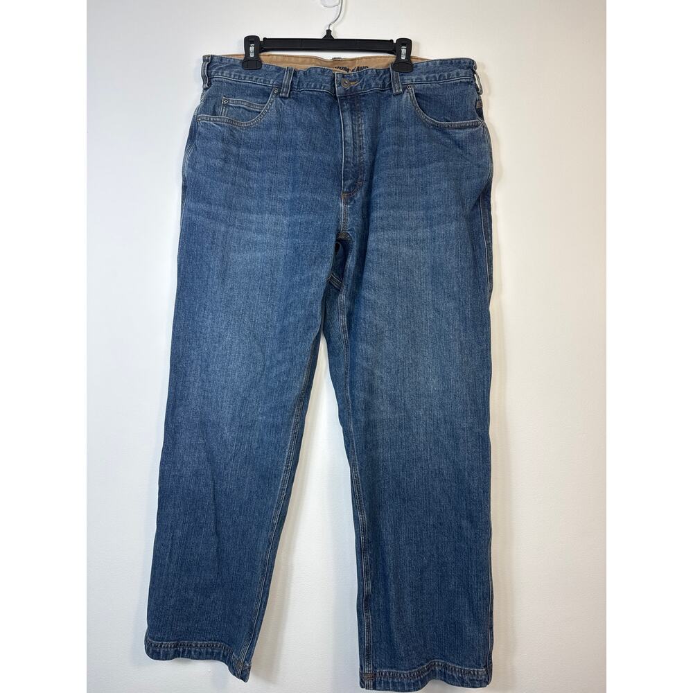 Duluth Trading Flex Ballroom Jeans Relaxed Straight Leg Gusset 40x30